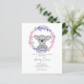 uitnodiging baby shower mam dier (Staand voorkant)