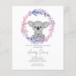 uitnodiging baby shower mam dier