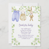 Uitnodiging baby shower met charmante design. (Achterkant)