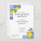 Uitnodiging Baby shower Middellandse Zee en Lemons (Voorkant)