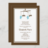 Uitnodiging Baby shower motorfiets (Voorkant / Achterkant)