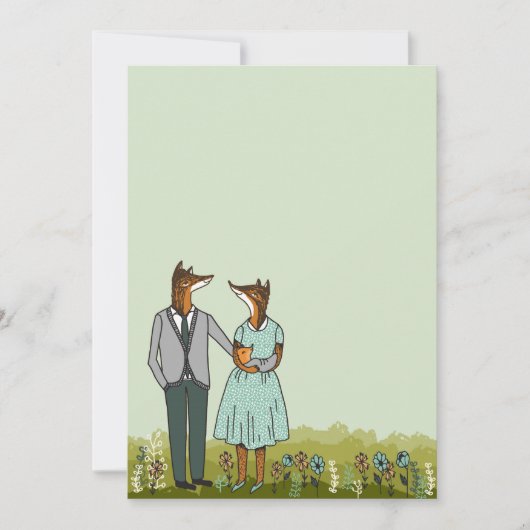 Uitnodiging baby shower/nieuwe babyaankondiging (Voorkant)