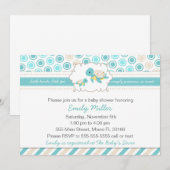 Uitnodiging Baby shower om te schilderen Unisex Bl (Voorkant / Achterkant)