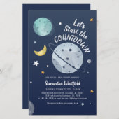 Uitnodiging baby shower ruimte buitenste briefpapier (Voorkant / Achterkant)