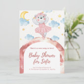 UITNODIGING BABY SHOWER SCHATTIG DIER (Staand voorkant)
