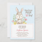 Uitnodiging Baby shower Spring Bunny (Voorkant)