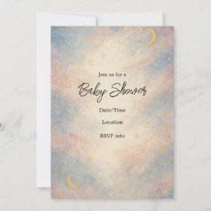 Uitnodiging Baby shower sterrenbeeld Sterrenbeeld