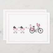 Uitnodiging baby shower - Twinden (Voorkant / Achterkant)