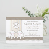 Uitnodiging baby shower - Twinden (Staand voorkant)