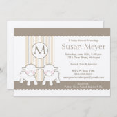 Uitnodiging baby shower - Twinden (Voorkant / Achterkant)