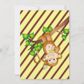 Uitnodiging Baby shower uit één pen - geel (Achterkant)