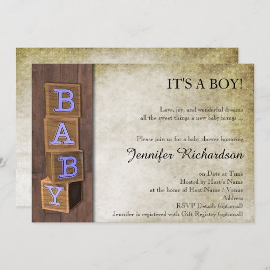 Uitnodiging Baby shower Uitnodiging Uitnodiging Ui (Voorkant / Achterkant)