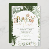 Uitnodiging baby shower Woodland (Voorkant / Achterkant)