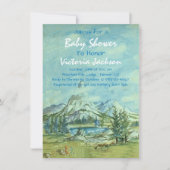 Uitnodiging Baby shower Woodland Mountain (Voorkant)