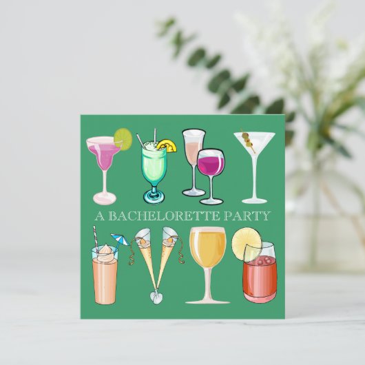 Uitnodiging Bachelorette (Staand voorkant)