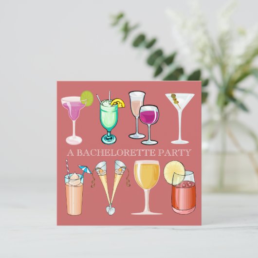 Uitnodiging Bachelorette (Staand voorkant)