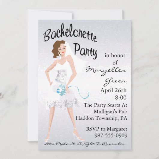 Uitnodiging Bachelorette (Voorkant)