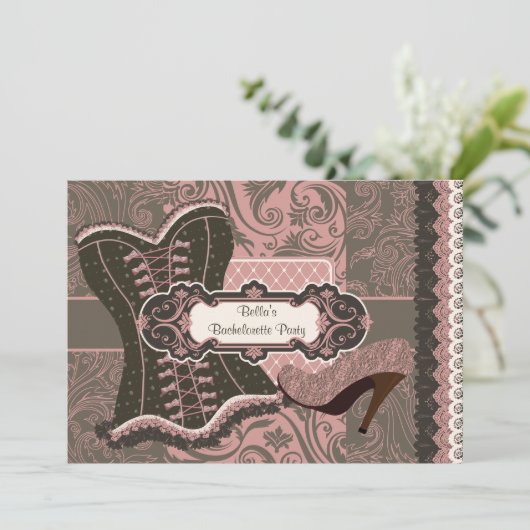 Uitnodiging Bachelorette (Staand voorkant)