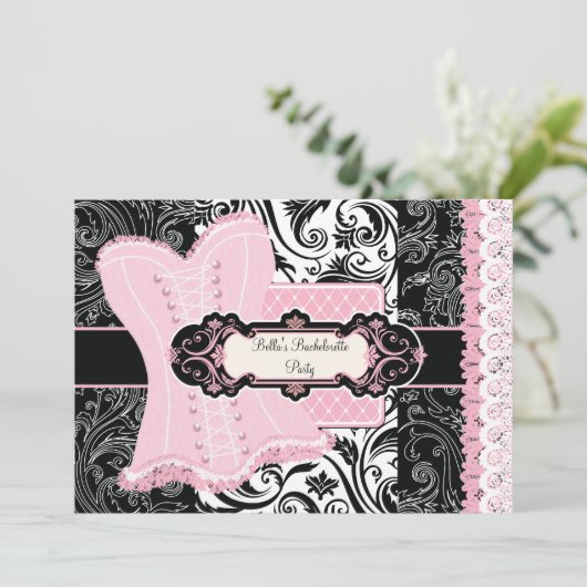 Uitnodiging Bachelorette (Staand voorkant)