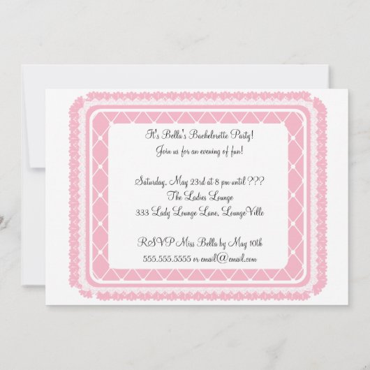 Uitnodiging Bachelorette (Achterkant)