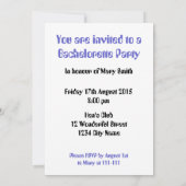 Uitnodiging Bachelorette (Achterkant)