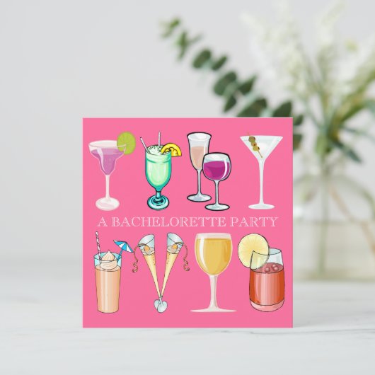 Uitnodiging Bachelorette (Staand voorkant)