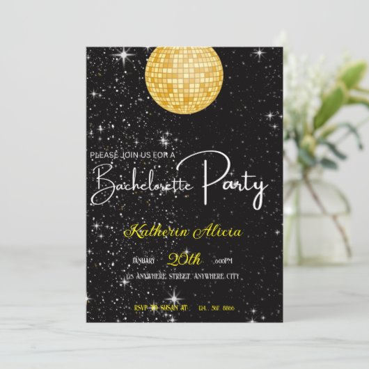 Uitnodiging Bachelorette (Staand voorkant)