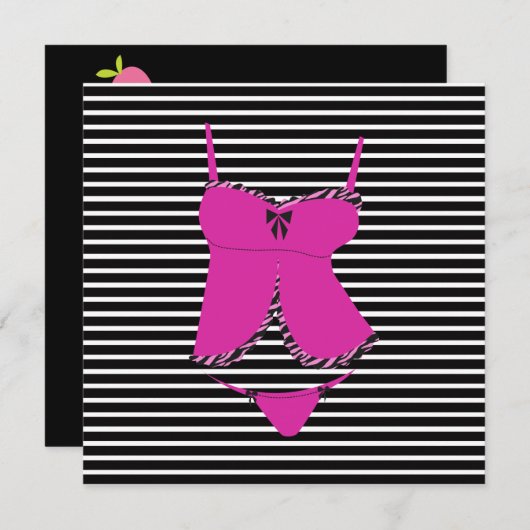 Uitnodiging Bachelorette (Voorkant / Achterkant)