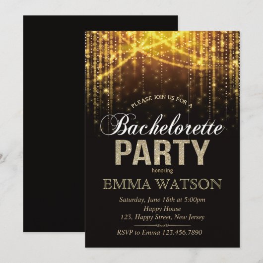 Uitnodiging Bachelorette (Voorkant / Achterkant)