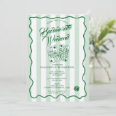 Uitnodiging Bachelorette-feest Bach-weekend Casino (Staand voorkant)