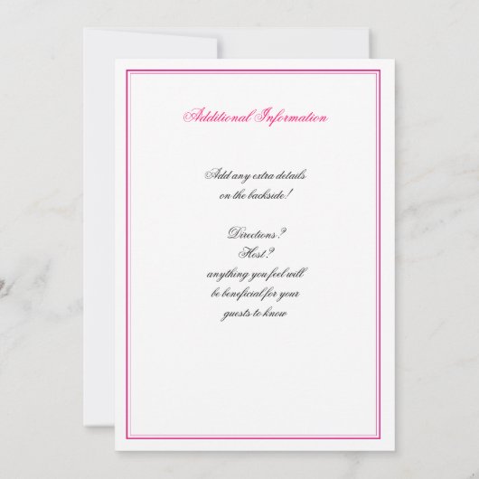 Uitnodiging Bachelorette van Los Vegas (Achterkant)