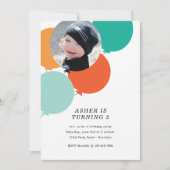 Uitnodiging Balballon Birthday (Voorkant)