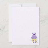 Uitnodiging Ballerina Hippo Party (Achterkant)