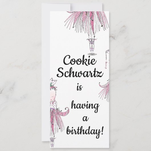 Uitnodiging Ballerina Slumber (Achterkant)