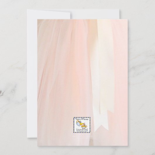 Uitnodiging Ballet Tutu Quinceañera (Achterkant)