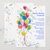 Uitnodiging Ballon Bouquet (Voorkant / Achterkant)