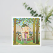 Uitnodiging Ballonhuis verjaardag (Staand voorkant)