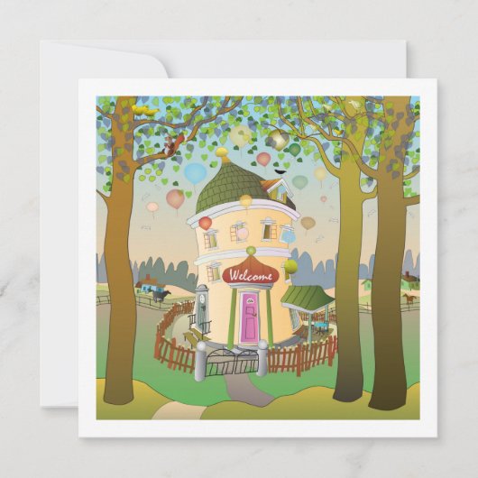 Uitnodiging Ballonhuis verjaardag (Voorkant)