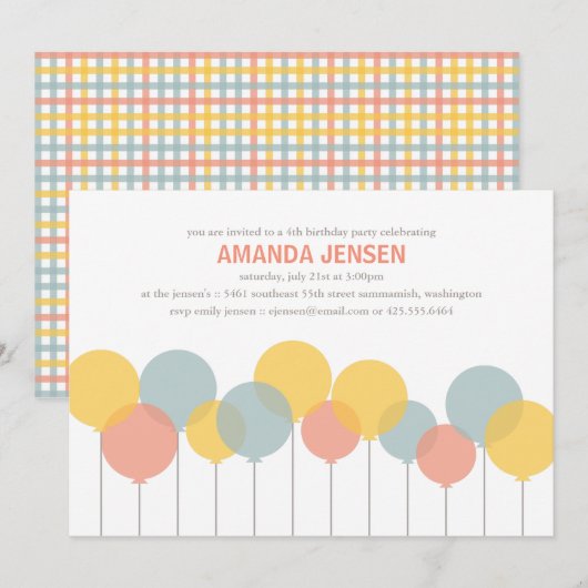 Uitnodiging Ballonnenfeest (Voorkant / Achterkant)