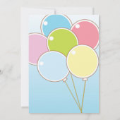 Uitnodiging Balloon Birthday Party kind (Achterkant)