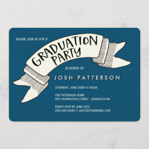 Uitnodiging Banner Celebration Graduation Party