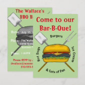 Uitnodiging Bar-B-Que Feest (Voorkant / Achterkant)