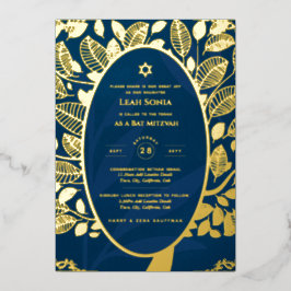 Uitnodiging Bar Mitswa ECHT FOLIE Boom des Levens 