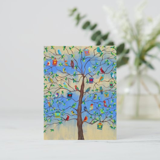 Uitnodiging Bar Mitswa Huwelijk Boom des Levens Vo (Staand voorkant)