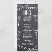 Uitnodiging barbecue gardenenbord BBQ (Achterkant)