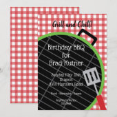 Uitnodiging barbecue-grillfeest (Voorkant / Achterkant)