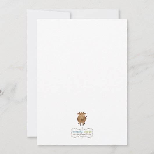 Uitnodiging Barnyard Birthday Party (Achterkant)