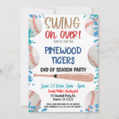 Uitnodiging Baseball Pool Feestje (Voorkant)