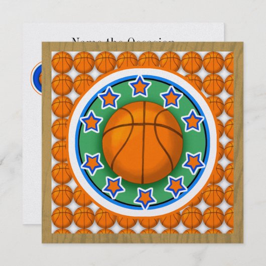 Uitnodiging Basketbalfeest (Voorkant / Achterkant)