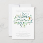 Uitnodiging Baustismo Eucalyptus groen BUDGET (Voorkant)